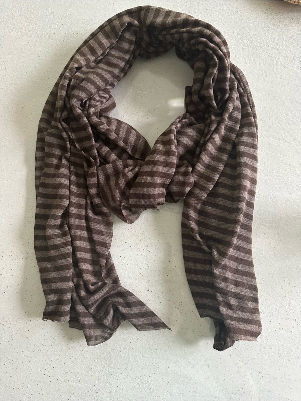 Italian Striped Brown Women's Scarf